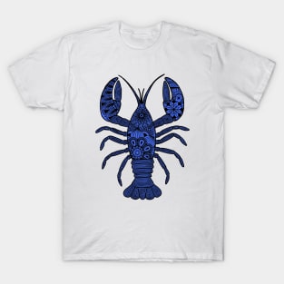 Lobster (black and blue vertical) T-Shirt
